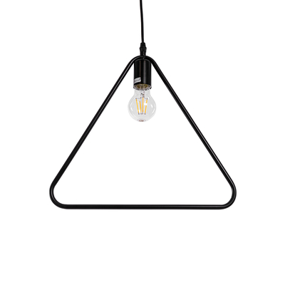 GLOBOSTAR® DELTA 01580 Μοντέρνο Κρεμαστό Φωτιστικό Οροφής με Ντουί 1 x E27 AC 220-240V IP20 - Μαύρο - Μ37 x Π4 x Υ33cm