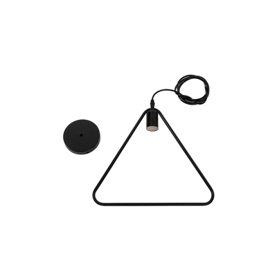 GLOBOSTAR® DELTA 01580 Μοντέρνο Κρεμαστό Φωτιστικό Οροφής με Ντουί 1 x E27 AC 220-240V IP20 - Μαύρο - Μ37 x Π4 x Υ33cm