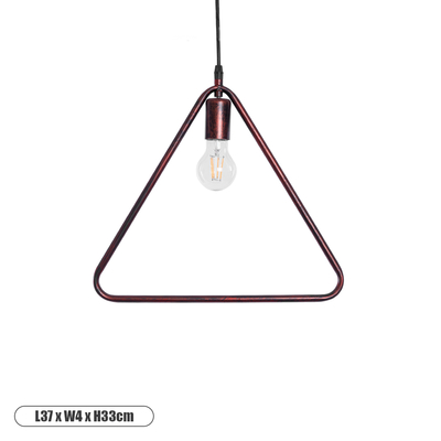 GLOBOSTAR® DELTA 01581 Μοντέρνο Κρεμαστό Φωτιστικό Οροφής με Ντουί 1 x E27 AC 220-240V IP20 - Χάλκινο - Μ37 x Π4 x Υ33cm