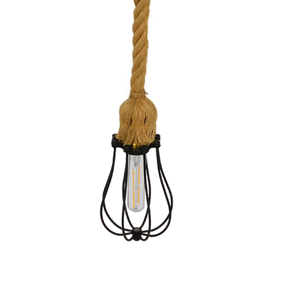 GLOBOSTAR® CAMBER 01594 Vintage Κρεμαστό Φωτιστικό Οροφής με Ντουί 1 x E27 AC 220-240V IP20 - Μαύρο & Μπεζ - Μ11 x Π11 x Υ25cm