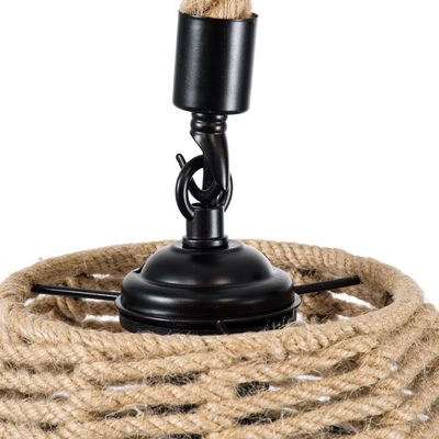 GLOBOSTAR® DOGMA 01609 Boho Κρεμαστό Φωτιστικό Οροφής με Ντουί 1 x E27 AC 220-240V IP20 - Μπεζ - Μ38 x Π38 x Υ28cm