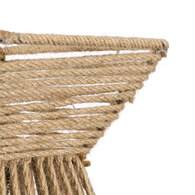 GLOBOSTAR® ROUGE 01611 Boho Κρεμαστό Φωτιστικό Οροφής με Ντουί 1 x E27 AC 220-240V IP20 - Μπεζ - Μ21 x Π21 x Y27cm