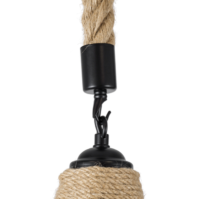 GLOBOSTAR® YUBA 01612 Boho Κρεμαστό Φωτιστικό Οροφής με Ντουί 1 x E27 AC 220-240V IP20 - Μπεζ - Μ22 x Π22 x Y40cm