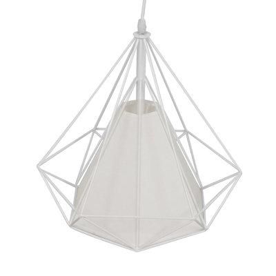 GLOBOSTAR® KAIRI 01619 Μοντέρνο Κρεμαστό Φωτιστικό Οροφής με Ντουί 1 x E27 AC 220-240V IP20 - Λευκό - Μ38 x Π38 x Υ39cm