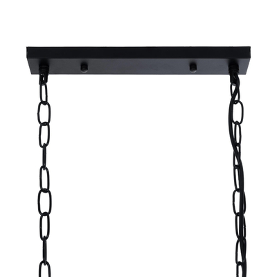 GLOBOSTAR® NEST 01643 Vintage Κρεμαστό Φωτιστικό Οροφής με Ντουί 2 x E27 AC 220-240V IP20 - Μαύρο & Πράσινο - Μ76 x Π36 x Y37cm