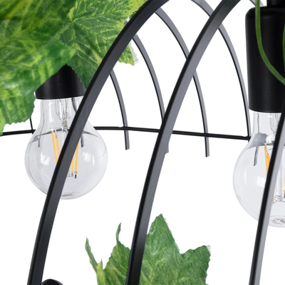 GLOBOSTAR® NEST 01646 Vintage Κρεμαστό Φωτιστικό Οροφής με Ντουί 3 x E27 AC 220-240V IP20 - Μαύρο & Πράσινο - Μ86 x Π38 x Y37cm