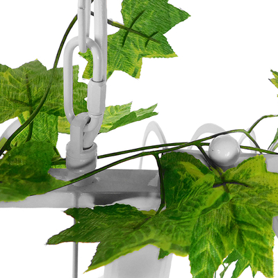 GLOBOSTAR® NEST 01647 Vintage Κρεμαστό Φωτιστικό Οροφής με Ντουί 3 x E27 AC 220-240V IP20 - Λευκό & Πράσινο - Μ86 x Π38 x Y37cm