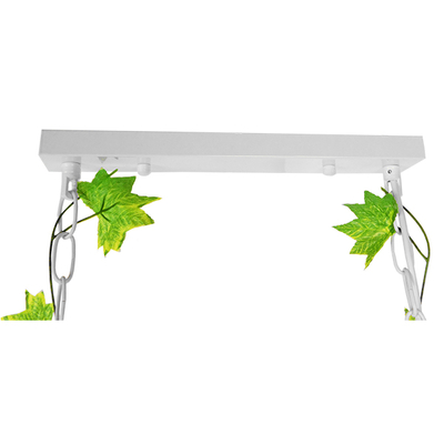 GLOBOSTAR® NEST 01647 Vintage Κρεμαστό Φωτιστικό Οροφής με Ντουί 3 x E27 AC 220-240V IP20 - Λευκό & Πράσινο - Μ86 x Π38 x Y37cm