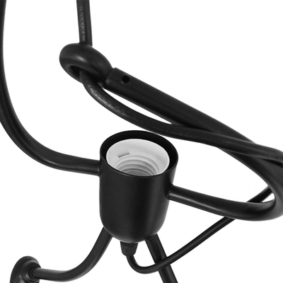 GLOBOSTAR® LITTLE MAN 01652 Μοντέρνο Κρεμαστό Φωτιστικό Οροφής με Ντουί 1 x E27 AC 220-240V IP20 - Μαύρο - Μ20 x Π20 x Υ40cm