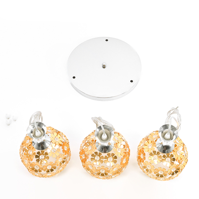 GLOBOSTAR® BOUQUET 01670 Μοντέρνο Κρεμαστό Φωτιστικό Οροφής με Ντουί 3 x E27 AC 220-240V IP20 - Πολύχρωμο - Μ46 x Π46 x Y23cm