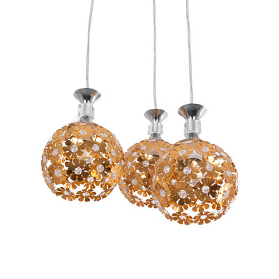 GLOBOSTAR® BOUQUET 01670 Μοντέρνο Κρεμαστό Φωτιστικό Οροφής με Ντουί 3 x E27 AC 220-240V IP20 - Πολύχρωμο - Μ46 x Π46 x Y23cm