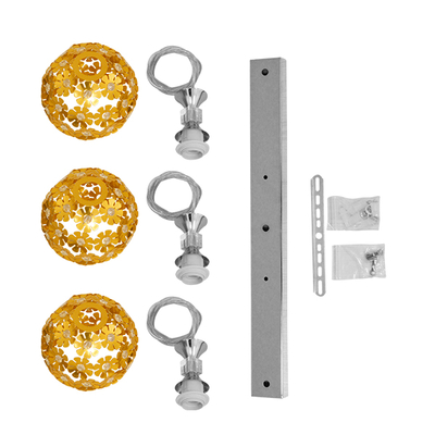 GLOBOSTAR® BOUQUET 01671 Μοντέρνο Κρεμαστό Φωτιστικό Οροφής με Ντουί 3 x E27 AC 220-240V IP20 - Πολύχρωμο - Μ64 x Π18 x Υ24cm