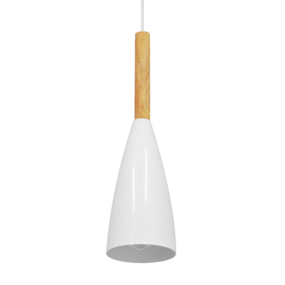 GLOBOSTAR® DILLON 00876 Μοντέρνο Κρεμαστό Φωτιστικό Οροφής με Ντουί 1 x E27 AC 220-240V IP20 - Λευκό - Μ11 x Π11 x Υ36cm