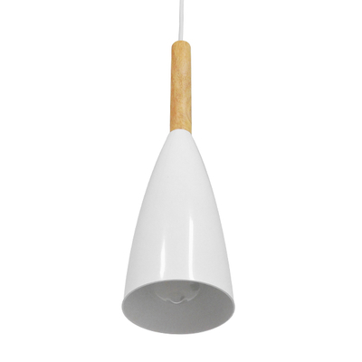 GLOBOSTAR® DILLON 00876 Μοντέρνο Κρεμαστό Φωτιστικό Οροφής με Ντουί 1 x E27 AC 220-240V IP20 - Λευκό - Μ11 x Π11 x Υ36cm