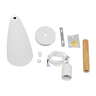 GLOBOSTAR® DILLON 00876 Μοντέρνο Κρεμαστό Φωτιστικό Οροφής με Ντουί 1 x E27 AC 220-240V IP20 - Λευκό - Μ11 x Π11 x Υ36cm