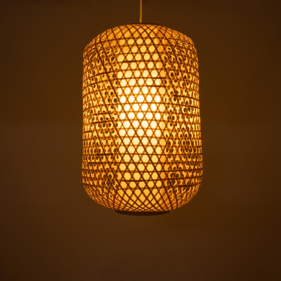 GLOBOSTAR® MAURITIUS 00901 Boho Κρεμαστό Φωτιστικό Οροφής με Ντουί 1 x E27 AC 220-240V IP20 - Μπεζ - Μ40 x Π40 x Υ60cm