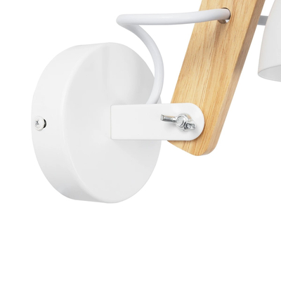 GLOBOSTAR® GRANT 00903 Μοντέρνο Φωτιστικό Τοίχου - Απλίκα με Ντουί 1 x E27 AC 220-240V IP20 - Λευκό & Μπεζ - Μ15 x Π23 x Υ22cm