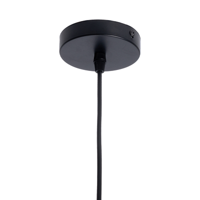 GLOBOSTAR® SHADE 00906 Μοντέρνο Κρεμαστό Φωτιστικό Οροφής με Ντουί 1 x E27 AC 220-240V IP20 - Μαύρο & Μπεζ - Μ23 x Π23 x Υ22cm