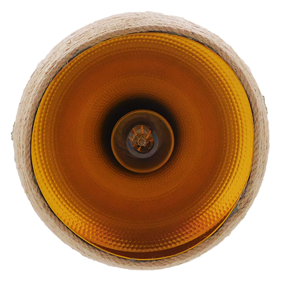 GLOBOSTAR® SHANGHAI ROPE 00916 Boho Κρεμαστό Φωτιστικό Οροφής με Ντουί 1 x E27 AC 220-240V IP20 - Μπεζ - Μ24 x Π24 x Υ30cm