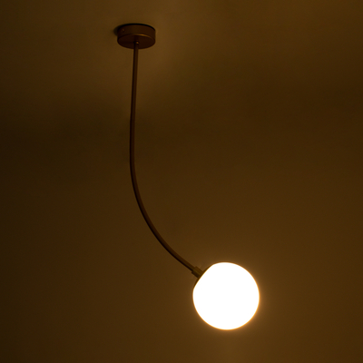 GLOBOSTAR® DRIZZLE 00921 Μοντέρνο Φωτιστικό Οροφής με Ντουί 1 x E27 AC 220-240V IP20 - Λευκό & Χρυσό - Μ15 x Π15 x Υ100cm