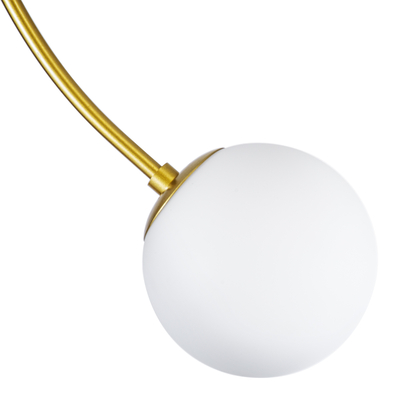 GLOBOSTAR® DRIZZLE 00921 Μοντέρνο Φωτιστικό Οροφής με Ντουί 1 x E27 AC 220-240V IP20 - Λευκό & Χρυσό - Μ15 x Π15 x Υ100cm