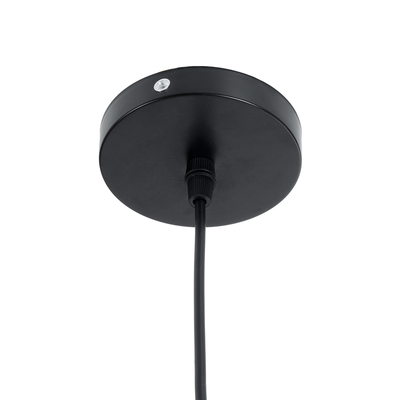 GLOBOSTAR® CARTER 00961 Μοντέρνο Κρεμαστό Φωτιστικό Οροφής με Ντουί 1 x E27 AC 220-240V IP20 - Μαύρο & Μπεζ - Μ32 x Π32 x Υ25cm
