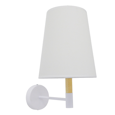 GLOBOSTAR® LYDFORD 01433 Μοντέρνο Φωτιστικό Τοίχου - Απλίκα με Ντουί 1 x E27 AC 220-240V IP20 - Λευκό & Μπέζ - Μ20 x Π28 x Υ36cm