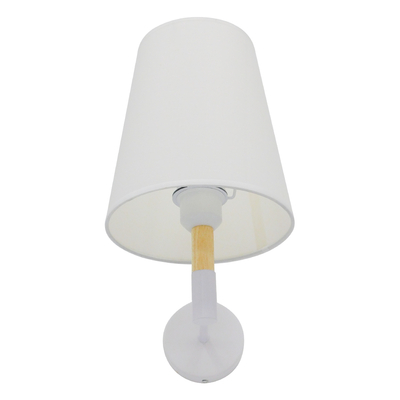 GLOBOSTAR® LYDFORD 01433 Μοντέρνο Φωτιστικό Τοίχου - Απλίκα με Ντουί 1 x E27 AC 220-240V IP20 - Λευκό & Μπέζ - Μ20 x Π28 x Υ36cm