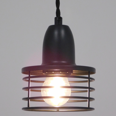 GLOBOSTAR® MANHATTAN 01456 Μοντέρνο Κρεμαστό Φωτιστικό Οροφής με Ντουί 1 x E27 AC 220-240V IP20 - Μαύρο - Μ11 x Π11 x Υ14cm