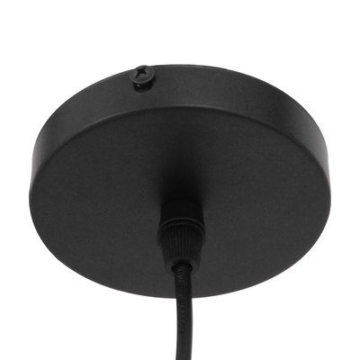 GLOBOSTAR® PALAZZO 01523 Μοντέρνο Κρεμαστό Φωτιστικό Οροφής με Ντουί 1 x E27 AC 220-240V IP20 - Μαύρο & Χρυσό - Μ14 x Π14 x Υ34cm