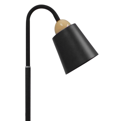 GLOBOSTAR® RIBBON 01585 Μοντέρνο Επιδαπέδιο Φωτιστικό με Ντουί 1 x E27 AC 220-240V IP20 - Μαύρο & Μπεζ - Μ13 x Π13 x Υ164cm