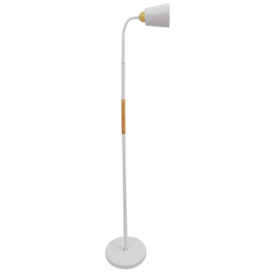 GLOBOSTAR® RIBBON 01586 Μοντέρνο Επιδαπέδιο Φωτιστικό με Ντουί 1 x E27 AC 220-240V IP20 - Λευκό & Μπεζ - Μ13 x Π13 x Υ164cm