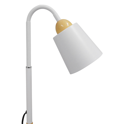 GLOBOSTAR® RIBBON 01586 Μοντέρνο Επιδαπέδιο Φωτιστικό με Ντουί 1 x E27 AC 220-240V IP20 - Λευκό & Μπεζ - Μ13 x Π13 x Υ164cm