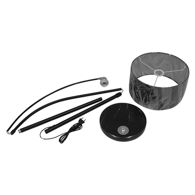 GLOBOSTAR® IMPERIAL 01587 Μοντέρνο Επιδαπέδιο Φωτιστικό με Ντουί 1 x E27 AC 220-240V IP20 - Μαύρο - Μ38 x Π38 x Υ172cm