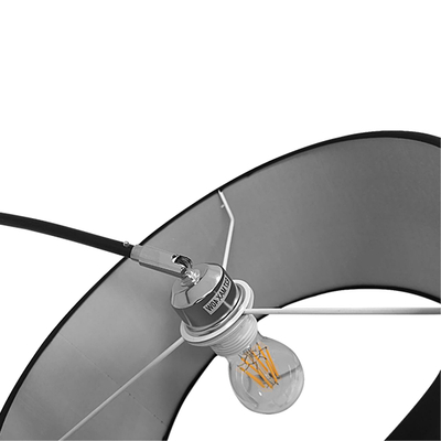 GLOBOSTAR® IMPERIAL 01587 Μοντέρνο Επιδαπέδιο Φωτιστικό με Ντουί 1 x E27 AC 220-240V IP20 - Μαύρο - Μ38 x Π38 x Υ172cm