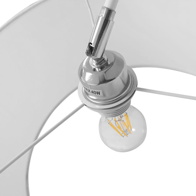 GLOBOSTAR® IMPERIAL 01588 Μοντέρνο Επιδαπέδιο Φωτιστικό με Ντουί 1 x E27 AC 220-240V IP20 - Λευκό - Μ38 x Π38 x Υ172cm