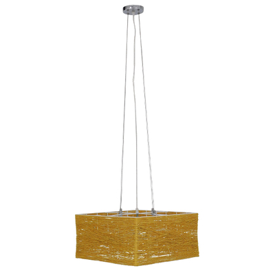 GLOBOSTAR® INCASS 01629 Vintage Κρεμαστό Φωτιστικό Οροφής με Ντουί 5 x E27 AC 220-240V IP20 - Μπεζ - Μ40 x Π40 x Υ22.5cm