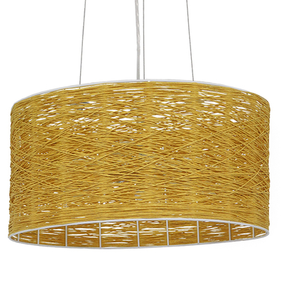 GLOBOSTAR® INCASS 01630 Vintage Κρεμαστό Φωτιστικό Οροφής με Ντουί 3 x E27 AC 220-240V IP20 - Μπεζ - Μ40 x Π40 x Υ22cm