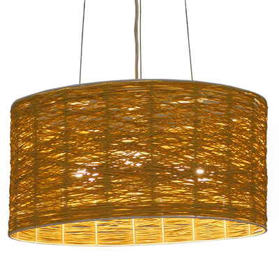 GLOBOSTAR® INCASS 01630 Vintage Κρεμαστό Φωτιστικό Οροφής με Ντουί 3 x E27 AC 220-240V IP20 - Μπεζ - Μ40 x Π40 x Υ22cm