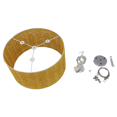 GLOBOSTAR® INCASS 01630 Vintage Κρεμαστό Φωτιστικό Οροφής με Ντουί 3 x E27 AC 220-240V IP20 - Μπεζ - Μ40 x Π40 x Υ22cm