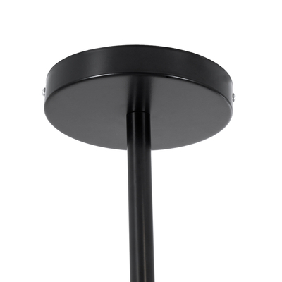 GLOBOSTAR® SENTINEL 01636 Μοντέρνο Φωτιστικό Οροφής με Ντουί 10 x E27 AC 220-240V IP20 - Μαύρο & Διάφανο - Μ105 x Π80 x Υ90cm