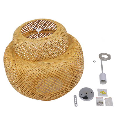 GLOBOSTAR® MALDIVES 01657 Boho Κρεμαστό Φωτιστικό Οροφής με Ντουί 1 x E27 AC 220-240V IP20 - Μπεζ - Μ56 x Π56 x Υ54cm