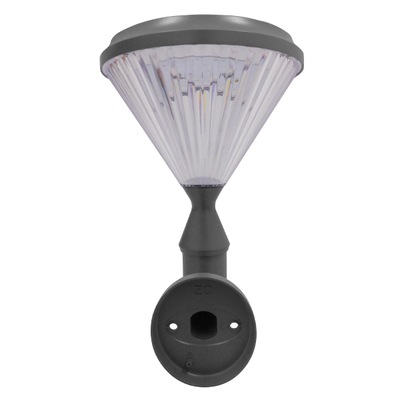 GLOBOSTAR® SOLARTIS 12125 Φωτιστικό Κολωνάκι Κήπου LED 10W 1000lm 180° με Ενσωματωμένο Φωτοβολταϊκό Panel 6V 5W & Επαναφορτιζόμενη Μπαταρία Li-ion 3.2V 6000mAh με Αισθητήρα Ημέρας-Νύχτας Αδιάβροχο IP65 Ψυχρό Λευκό 6000K - Γκρι Ανθρακί - Μ26 x Π26 x Υ37cm - 2 Χρόνια Εγγύηση