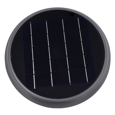 GLOBOSTAR® SOLARTIS 12125 Φωτιστικό Κολωνάκι Κήπου LED 10W 1000lm 180° με Ενσωματωμένο Φωτοβολταϊκό Panel 6V 5W & Επαναφορτιζόμενη Μπαταρία Li-ion 3.2V 6000mAh με Αισθητήρα Ημέρας-Νύχτας Αδιάβροχο IP65 Ψυχρό Λευκό 6000K - Γκρι Ανθρακί - Μ26 x Π26 x Υ37cm - 2 Χρόνια Εγγύηση