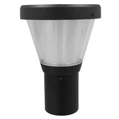 GLOBOSTAR® SOLARTIS 12126 Φωτιστικό Κολωνάκι Κήπου LED 10W 1000lm 180° με Ενσωματωμένο Φωτοβολταϊκό Panel 6V 5W & Επαναφορτιζόμενη Μπαταρία Li-ion 3.2V 6000mAh με Αισθητήρα Ημέρας-Νύχτας Αδιάβροχο IP65 Ψυχρό Λευκό 6000K - Γκρι Ανθρακί - Μ24 x Π32 x Υ28cm - 2 Χρόνια Εγγύηση