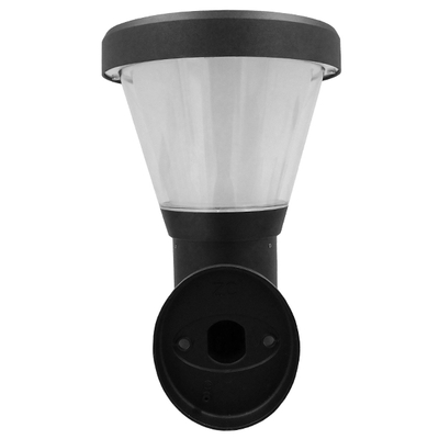 GLOBOSTAR® SOLARTIS 12126 Φωτιστικό Κολωνάκι Κήπου LED 10W 1000lm 180° με Ενσωματωμένο Φωτοβολταϊκό Panel 6V 5W & Επαναφορτιζόμενη Μπαταρία Li-ion 3.2V 6000mAh με Αισθητήρα Ημέρας-Νύχτας Αδιάβροχο IP65 Ψυχρό Λευκό 6000K - Γκρι Ανθρακί - Μ24 x Π32 x Υ28cm - 2 Χρόνια Εγγύηση