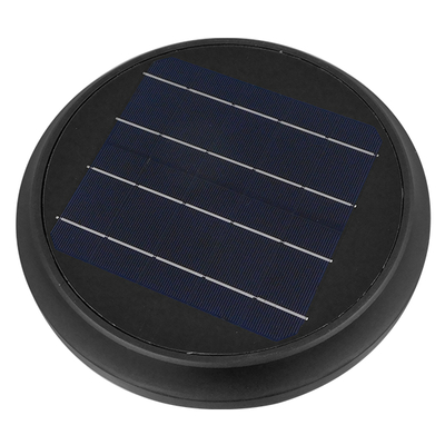 GLOBOSTAR® SOLARTIS 12129 Φωτιστικό Κολωνάκι Κήπου LED 10W 1000lm 180° με Ενσωματωμένο Φωτοβολταϊκό Panel 6V 5W & Επαναφορτιζόμενη Μπαταρία Li-ion 3.2V 6000mAh με Αισθητήρα Ημέρας-Νύχτας Αδιάβροχο IP65 Ψυχρό Λευκό 6000K - Γκρι Ανθρακί - Μ26 x Π33 x Υ28cm - 2 Χρόνια Εγγύηση