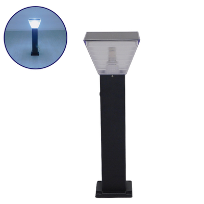 GLOBOSTAR® VEGGIE 12146 Φωτιστικό Κολωνάκι Κήπου με Ντουί 1 x E27 60° AC 220-240V Αδιάβροχο IP65 - Γκρι Ανθρακί - Μ20 x Π20 x Υ60cm