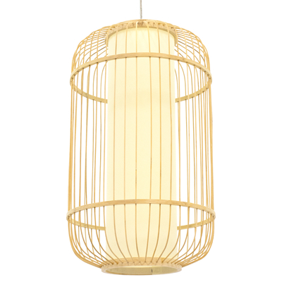 GLOBOSTAR® HIBISCUS 00894 Boho Κρεμαστό Φωτιστικό Οροφής με Ντουί 1 x E27 AC 220-240V IP20 - Μπεζ - Μ30 x Π30 x Υ50cm