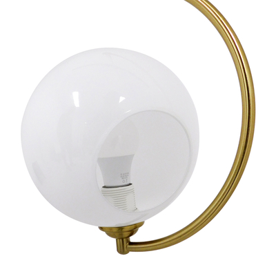 GLOBOSTAR® ISLA 00898 Μοντέρνο Φωτιστικό Οροφής με Ντουί 1 x E27 AC 220-240V IP20 - Λευκό & Χρυσό - Μ20 x Π20 x Υ33cm